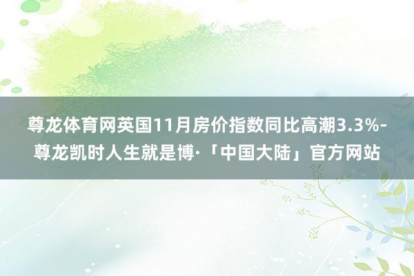 尊龙体育网英国11月房价指数同比高潮3.3%-尊龙凯时人生就是博·「中国大陆」官方网站