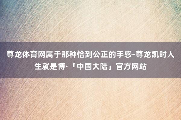 尊龙体育网属于那种恰到公正的手感-尊龙凯时人生就是博·「中国大陆」官方网站